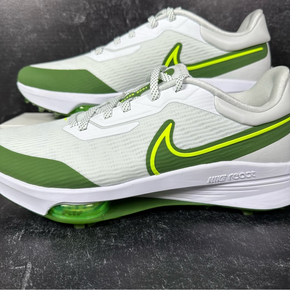 AIR ZOOM INFINITY TOUR NEXT% MENS SPIKED GOLF SHOES SIZE 11 WHITE TREELINE GREEN - Picture 7 of 10